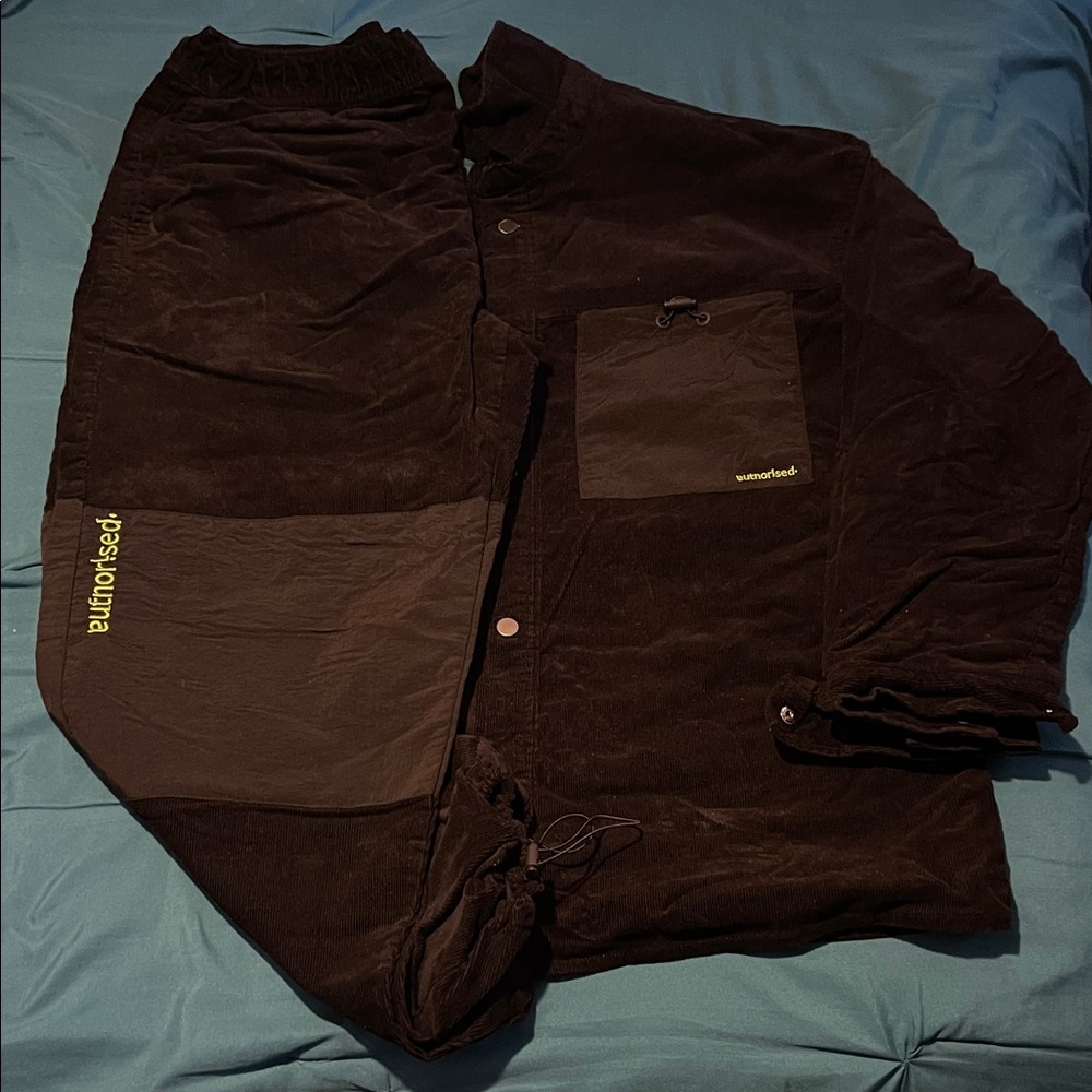 Zara Men's Black Corduroy Set